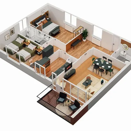 Bloom Fuer Bis Zu 6 Personen Kostenloser Parkplatz Balkon Babybett 3 *